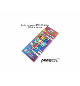 KREDKI 12 KOL Z GUMKA 3324