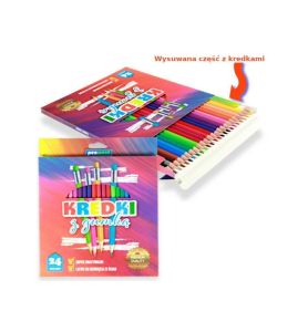 KREDKI OLOWKOWE 24KOL Z GUMKA 8015