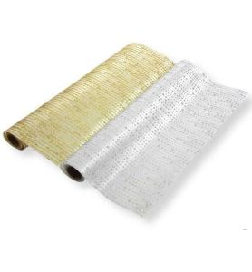 ROLKA SATYNOWA 36CM ZLOTA/SREBRNA 5760