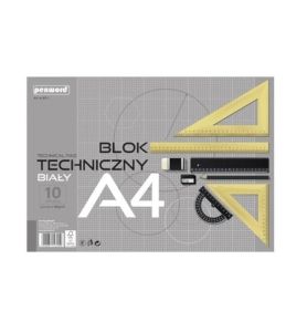 BLOK TECHNICZNY A4 BIALY 160G 3299