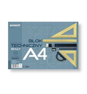 BLOK TECHNICZNY A4 BIALY 250G 3307