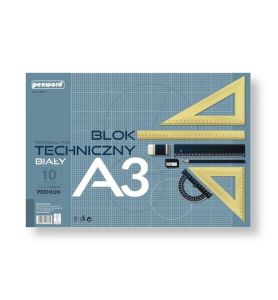 BLOK TECHNICZNY A3 BIALY 250G 3345