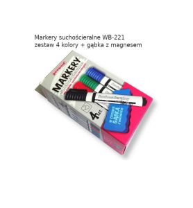MARKERY SUCHOSCIERALNE 4KOL Z GABKA 4645