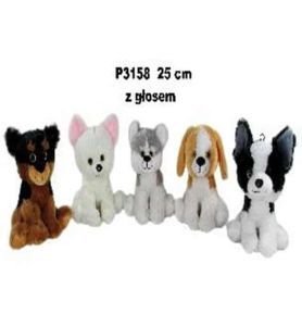 PIES Z GLOSEM 5KOL 25CM 2497