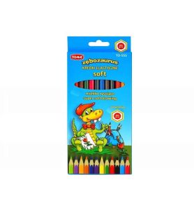 KREDKI ELAST. ZEBOZAURUS SOFT 12SZT 5038
