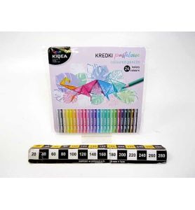 KREDKI PASTELOWE 24KOL TROJK.MET.9612
