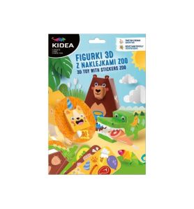 FIGURKA 3D Z NAKLEJKAMI ZOO KIDEA 4536