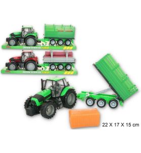 TRAKTOR Z PRZYCZEPA 50CM 2561