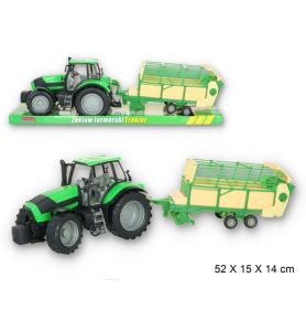 TRAKTOR Z PRZYCZEPA 50CM 2169