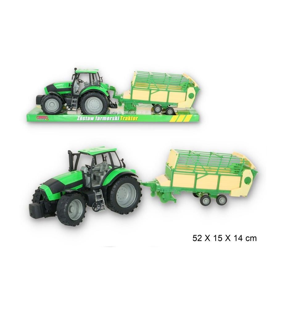 TRAKTOR Z PRZYCZEPA 50CM 2169