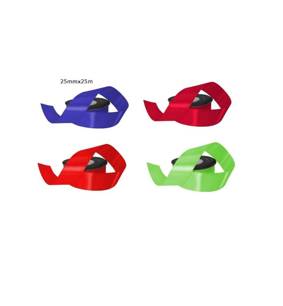 WSTAZKA OZDOBNA SATYNOWA MIX 25MMx25M