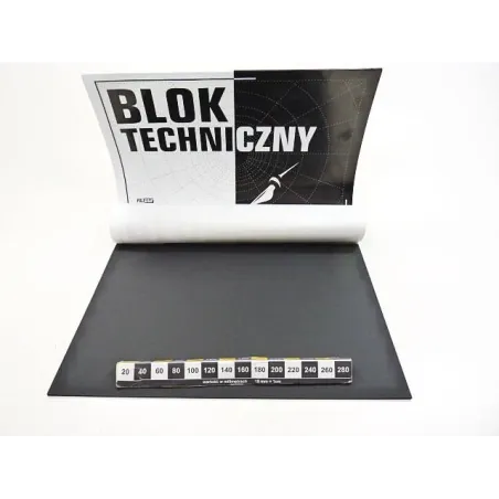 BLOK TECHNICZNY A3 CZARNY 1478