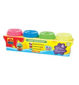 MASA PLASTYCZNA 4 TUBY NEON 0208