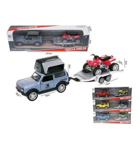 AUTO SAFARI PRZYCZEPA Z QUADEM 20CM 4743