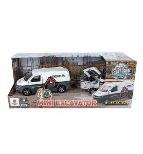 VW TRANSPORTER PRZYCZEPA Z KOPARKA 4395