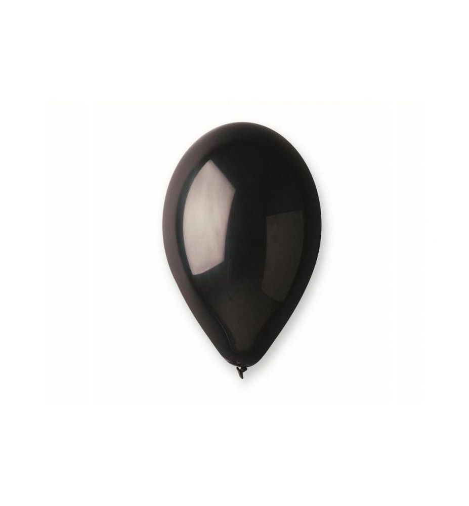 BALON PASTEL CZARNY 21CM 100SZT 1415