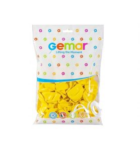 BALON PASTEL ZOLTY 21CM 100SZT 0210