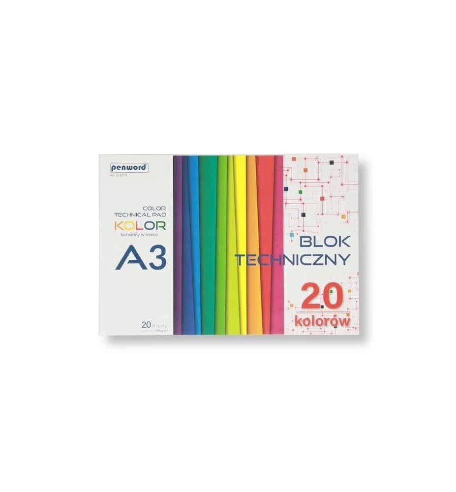 BLOK TECHNICZNY A3 KOLOR 185G 2170