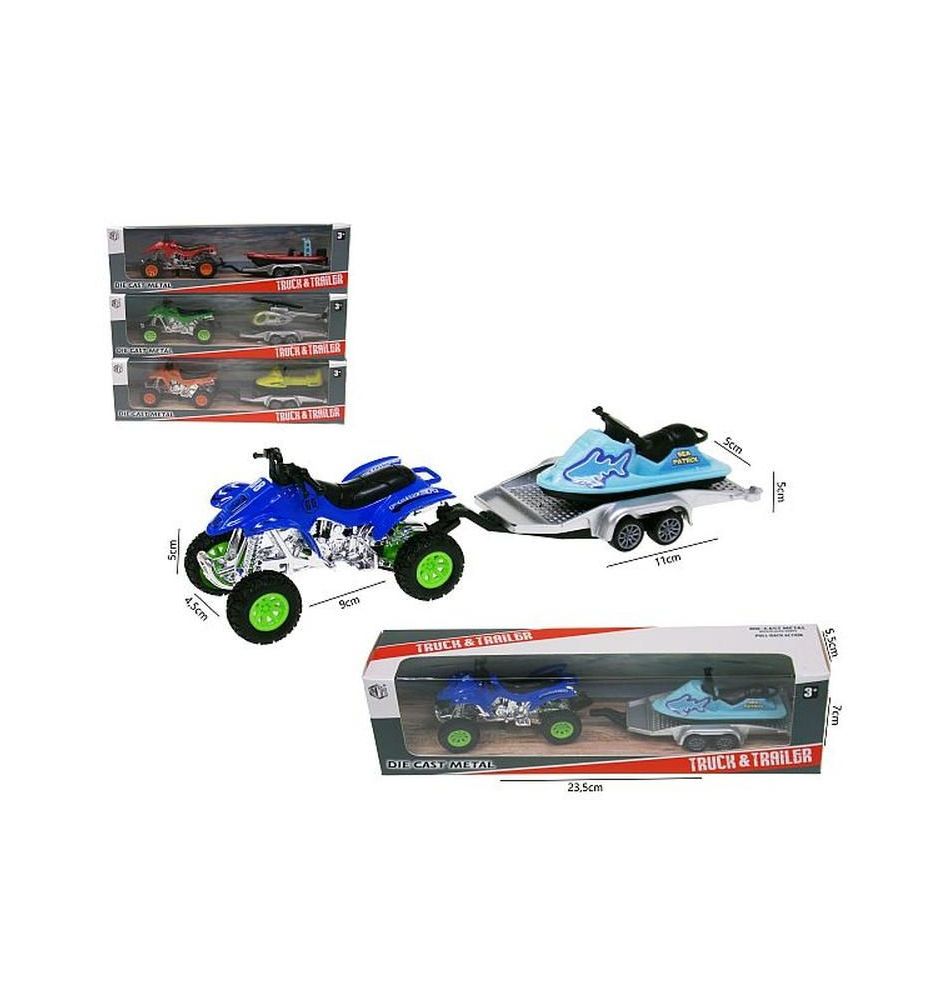 QUAD Z PRZYCZEPA POJAZD 22CM 4R 4767