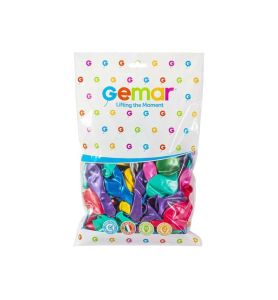 BALON METAL MIX KOLOROW 30CM 100SZT 8216