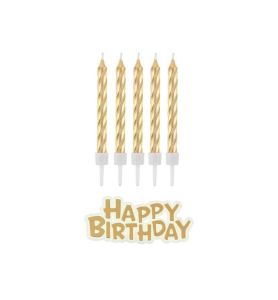 SWIECZKI UR. HAPPY BIRTHDAY ZLOTE 9721