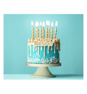 SWIECZKI UR. HAPPY BIRTHDAY ZLOTE 9721