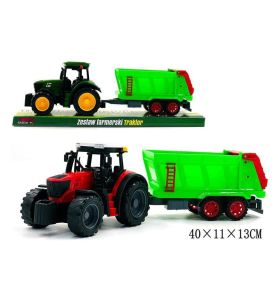 TRAKTOR Z PRZYCZEPA 41CM 1686