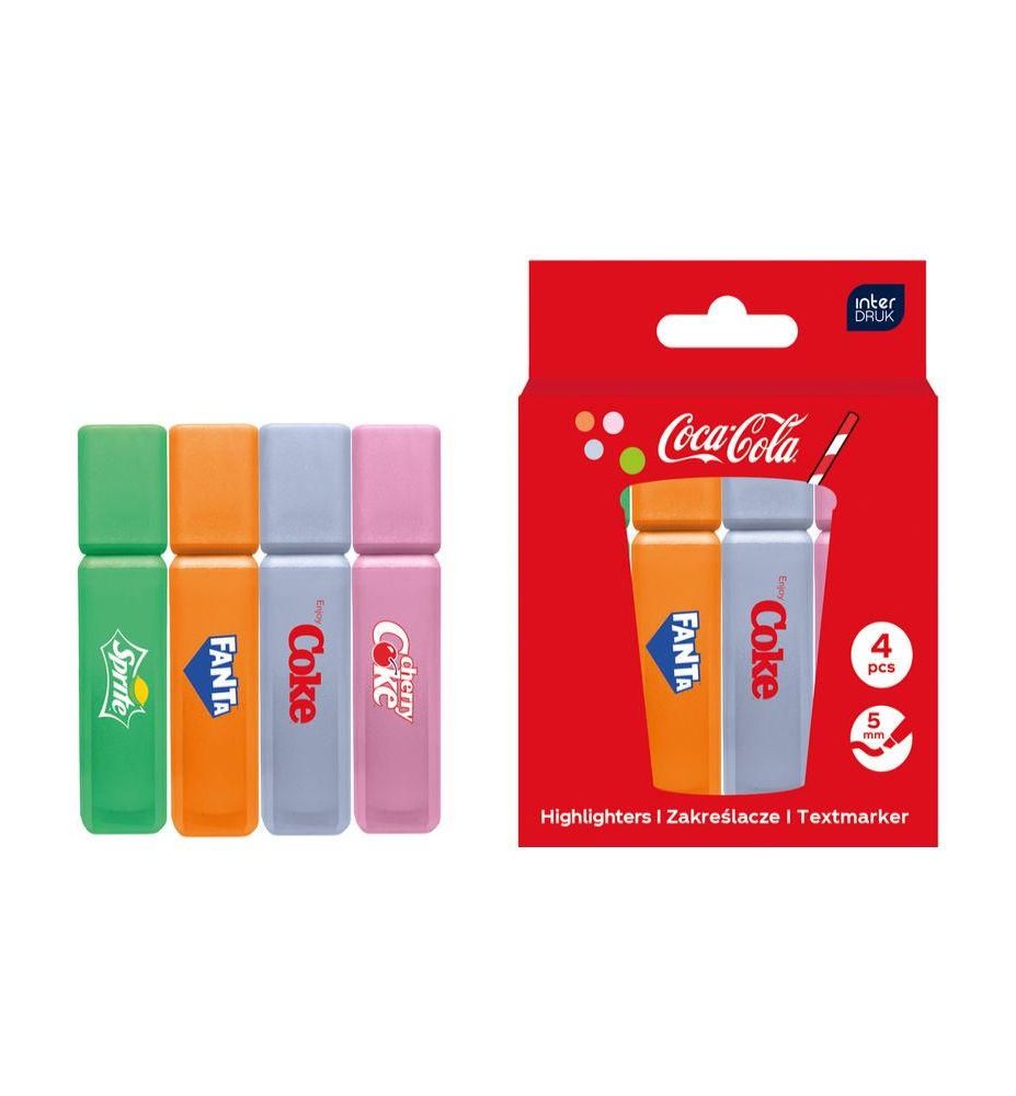 ZAKRESLACZE 4KOL COCA-COLA MIX1 3099