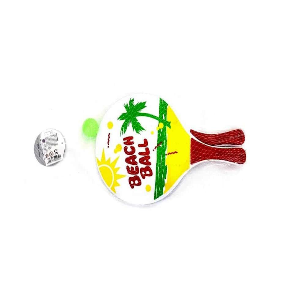 RAKIETKI DREWNIANE BEACH BALL 2306