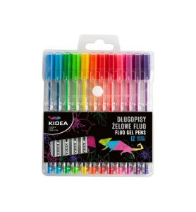 DLUGOPISY ZELOWE FLUO 12KOL KIDEA 6745