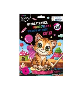 WYDRAPYWANKA Z KOLOROWANKA KOTKI 7018
