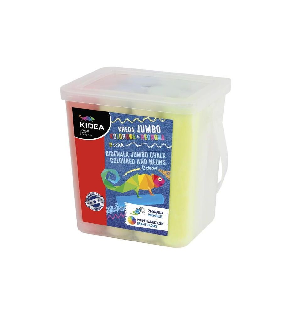 KREDA JUMBO KOLOROWA+NEONOWA 12SZT. 8890
