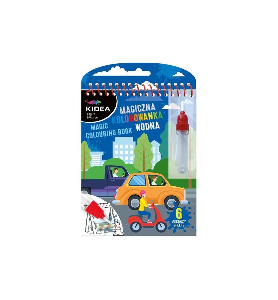 MAGICZNA KOLOROWANKA WODNA POJAZDY 6608