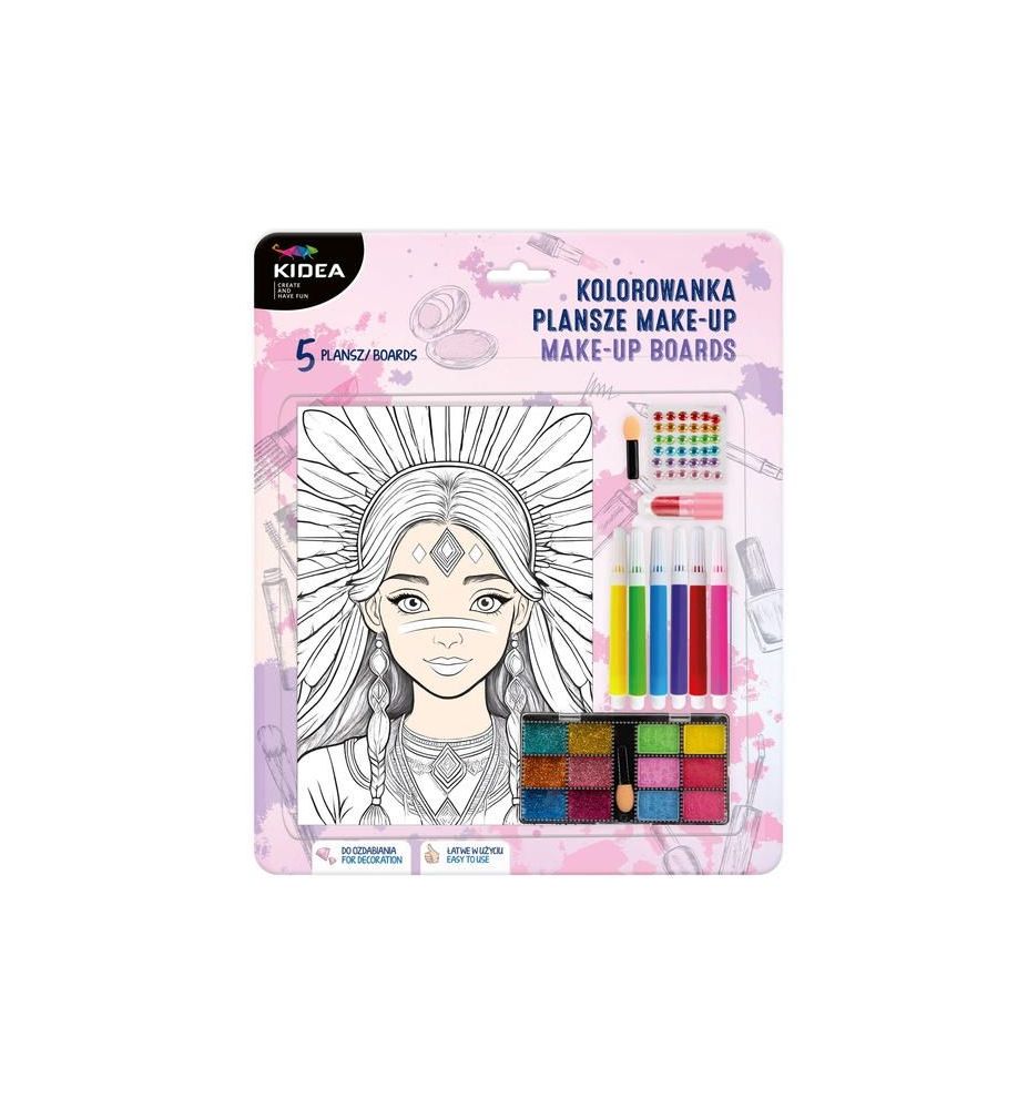 KOLOROWANKA PLANSZE MAKE-UP KIDEA 8350