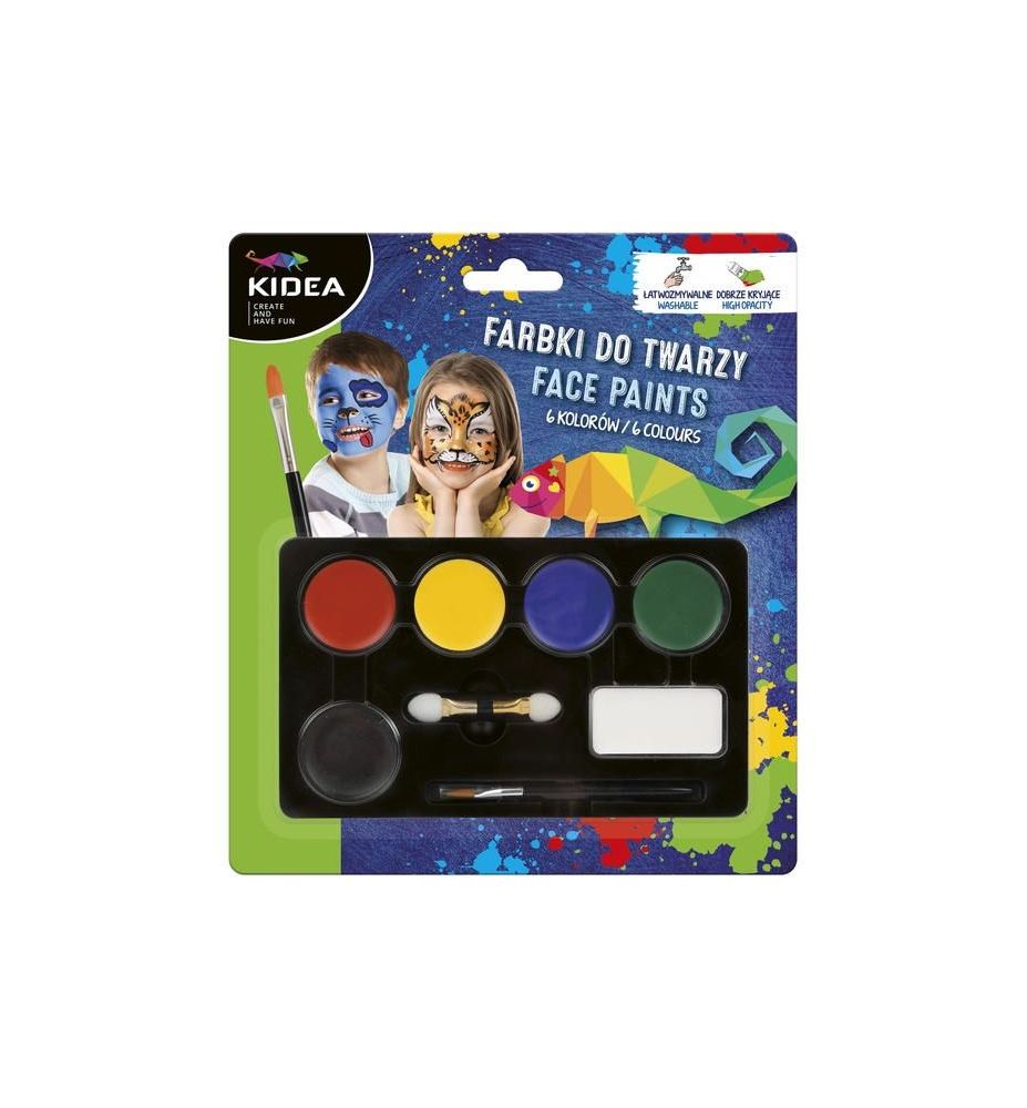 FARBY DO MALOWANIA TWARZY 6KOL KIDEA 944