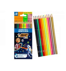KREDKI BIC KIDS 12KOL DREWNIANE 5055