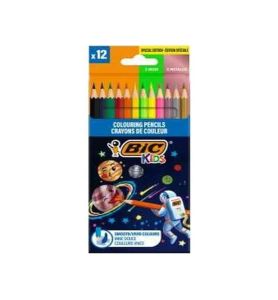 KREDKI BIC KIDS 12KOL DREWNIANE 5055