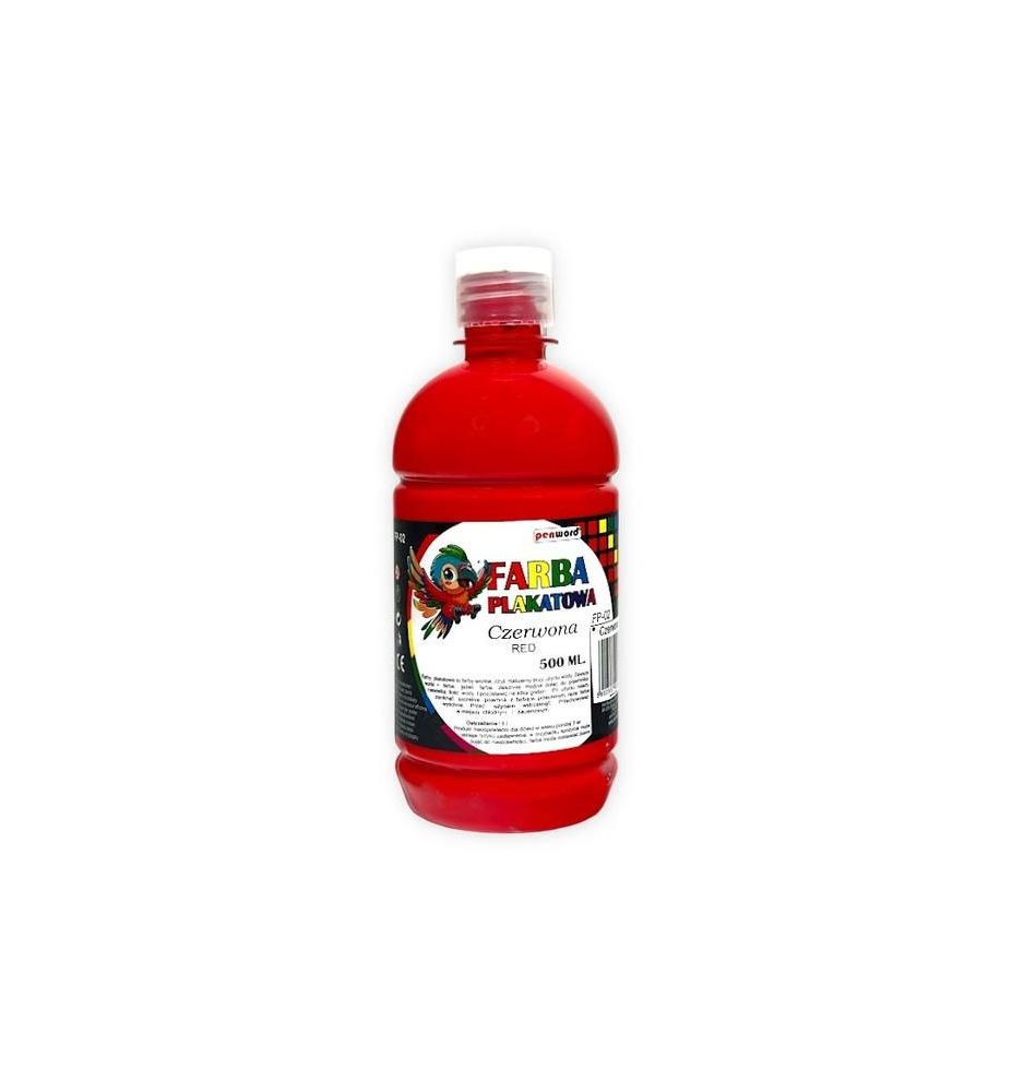 FARBA PLAKATOWA 500ML CZERWONA FP02 3627