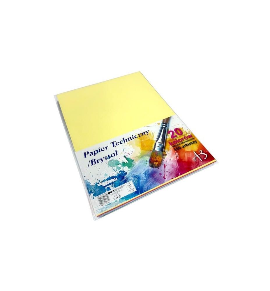 PAPIER TECHNICZNY A3 100ARK. 20KOL. 3610