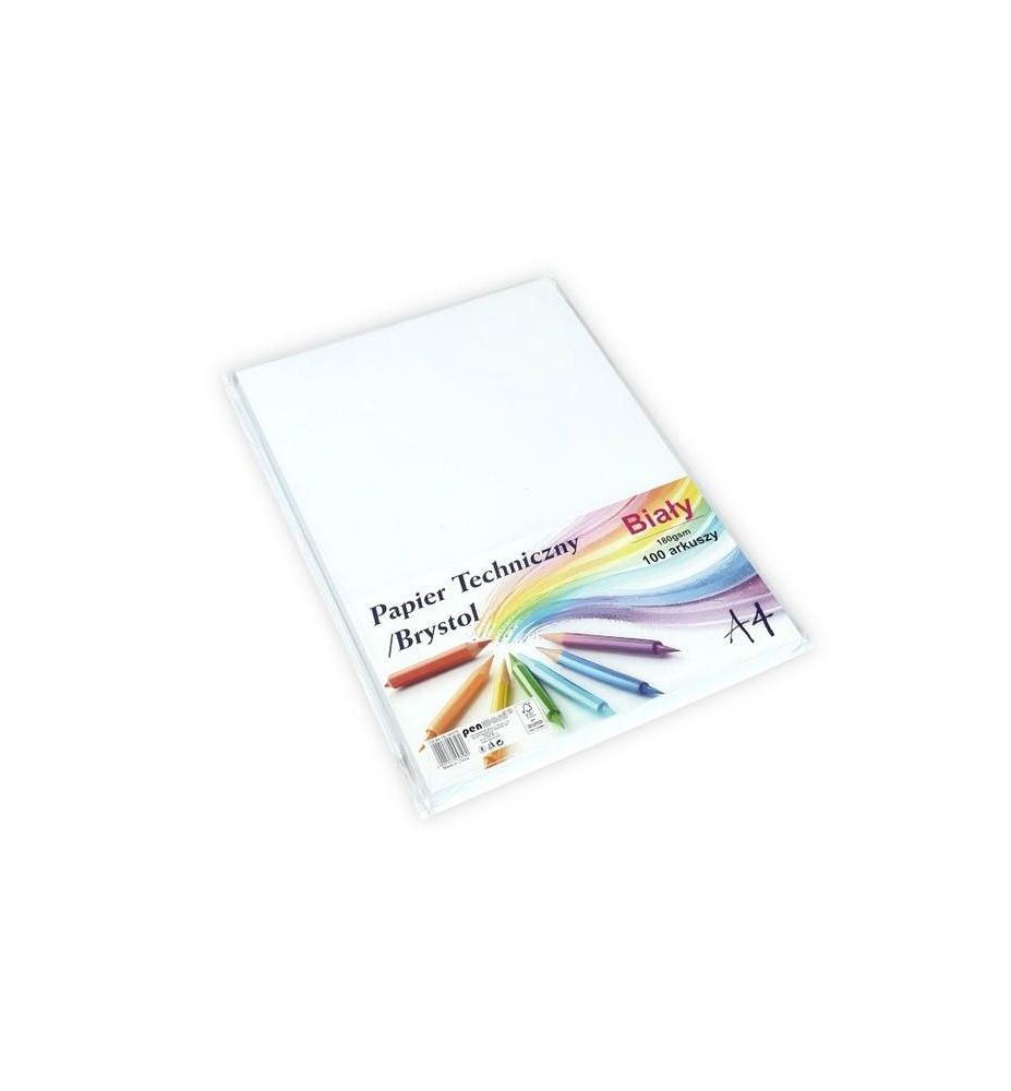 PAPIER TECHNICZNY A4 100ARK. BIALY 3580