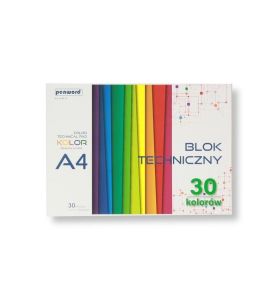 BLOK TECHNICZNY A4 KOLOR 185-225G 2187