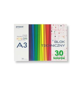 BLOK TECHNICZNY A3 KOLOR 185-225G 2194