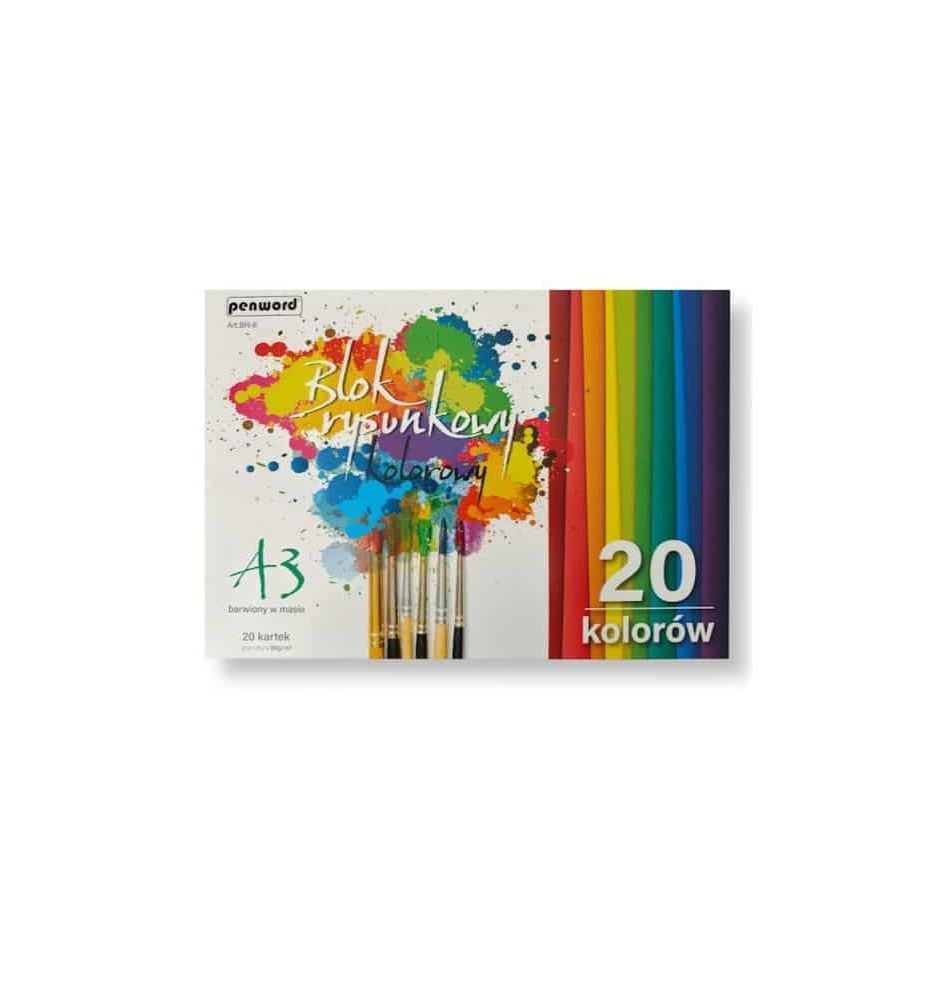 BLOK RYSUNKOWY A3 KOLOR 80G 20K 2132