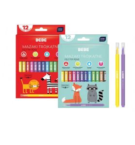 MAZAKI TROJKATNE 12KOL. BEBE KIDS 9905