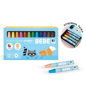 PASTELE OLEJNE JUMBO 12KOL BEBE KIDS 653