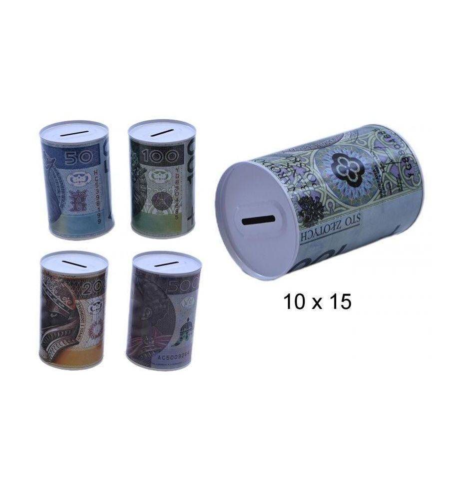 SKARBONKA DUZA METAL BANKNOT 8604