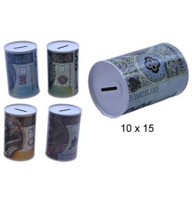 SKARBONKA DUZA METAL BANKNOT 8604