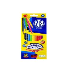 KREDKI OLOWKOWE TROJK. ASTRA 12KOL 0443