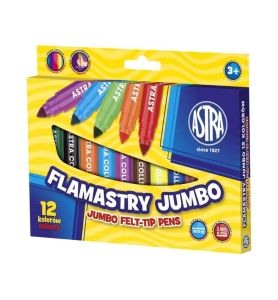 FLAMASTRY OKRAGLE JUMBO 12KOL ASTRA 0419