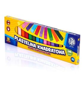 PLASTELINA 18 KOL. KWADRAT ASTRA 0545